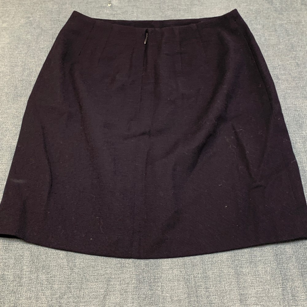 J.Crew Pencil Skirt Womens P2 Black Wool Back Zipper Office Career Minimalist